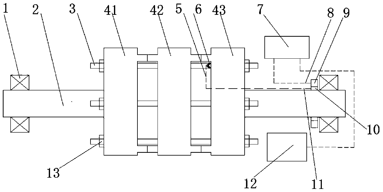 A method for testing real-time dynamic stress of disc-type tie-rod combined rotors