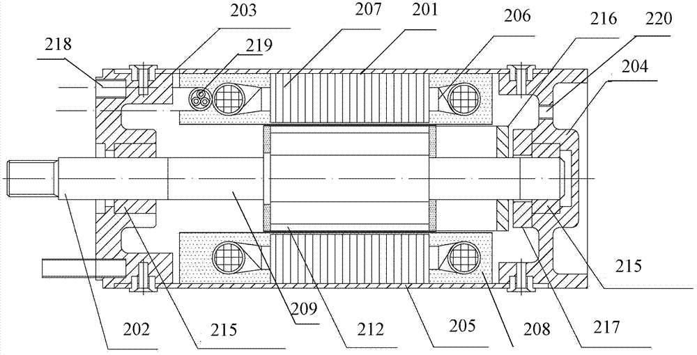 Mechanical and electrical integrated photovoltaic direct-current high-power submersible pump