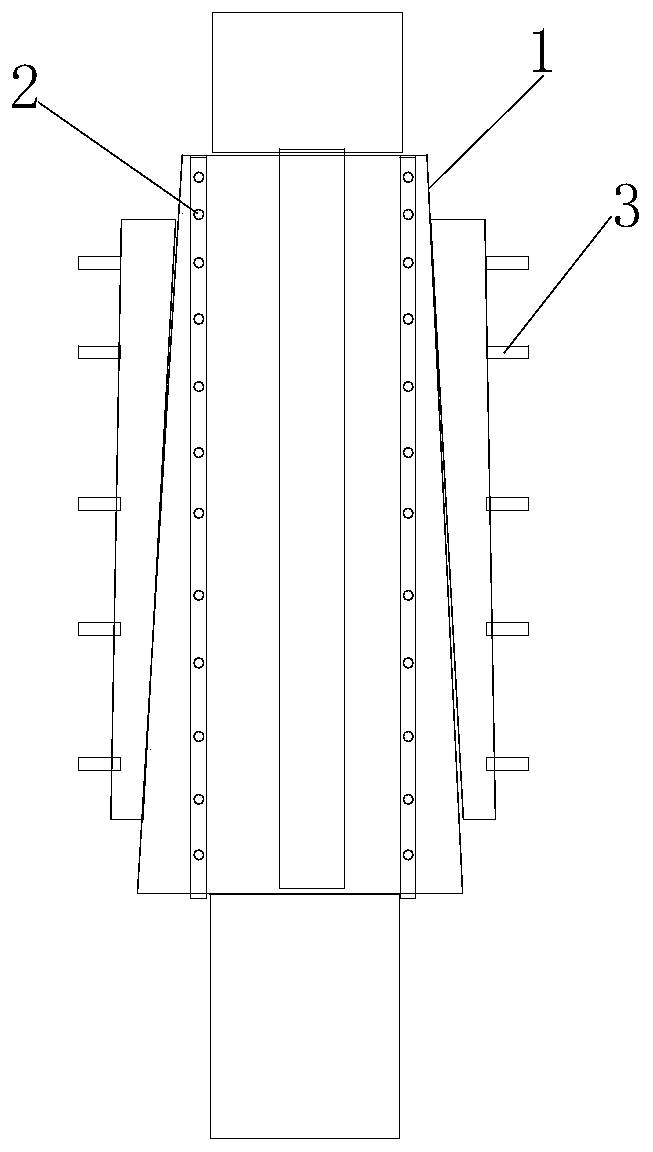 A structure for scalding, cleaning and scraping skin of livestock tongue