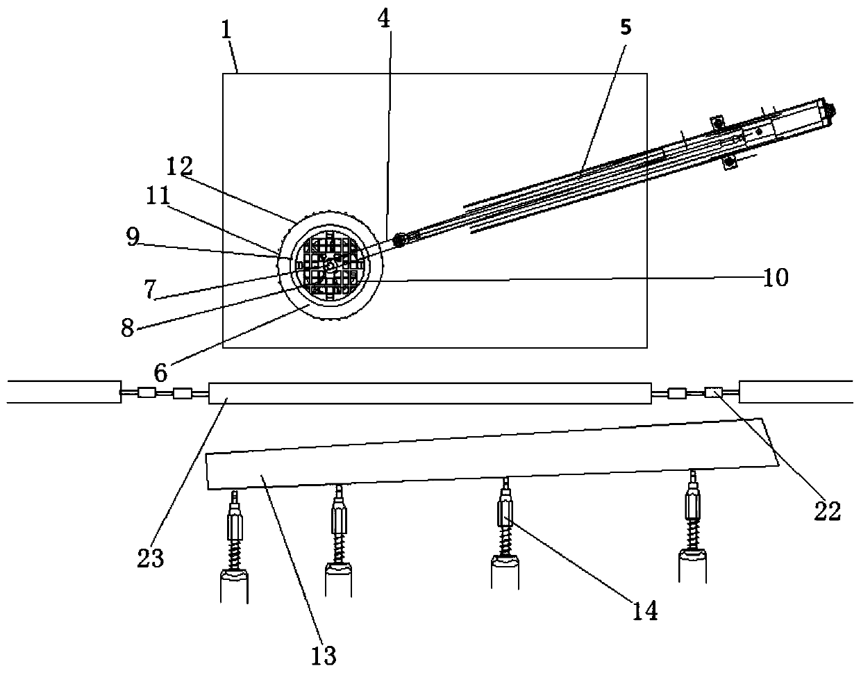 A structure for scalding, cleaning and scraping skin of livestock tongue