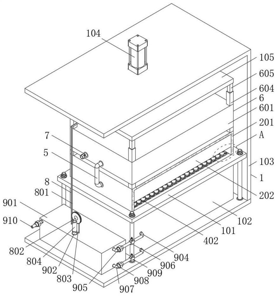 Isobaric liquid injection device of automobile lithium battery liquid injection machine