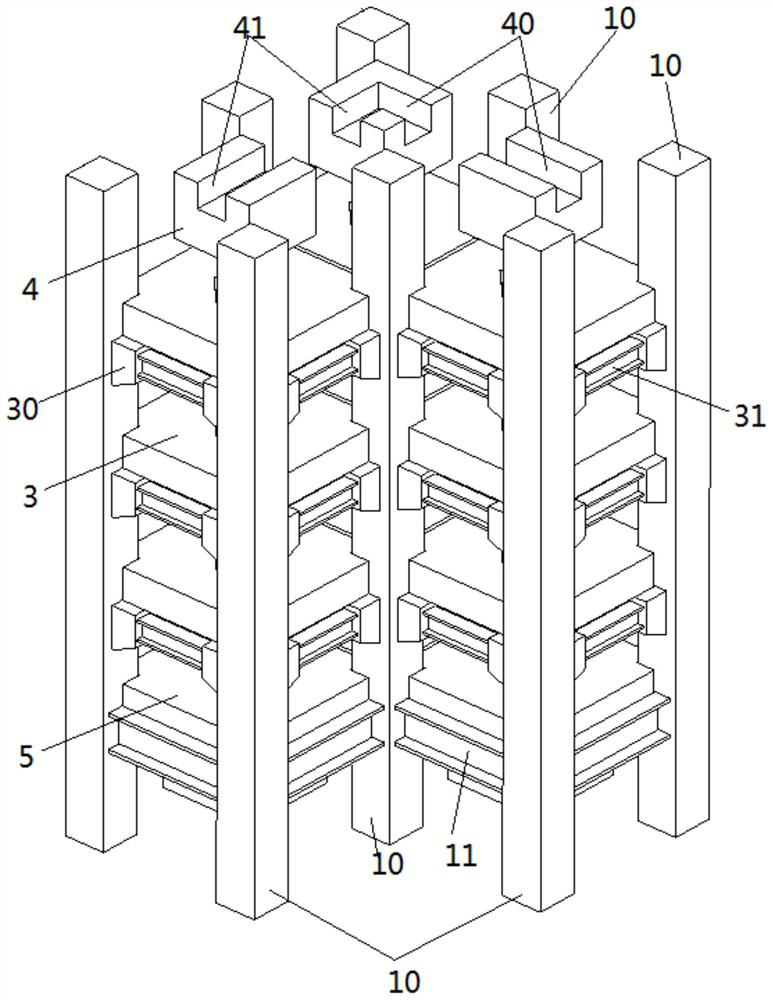 Assembly type multi-limb L-shaped special-shaped column with recoverable function and assembly method thereof