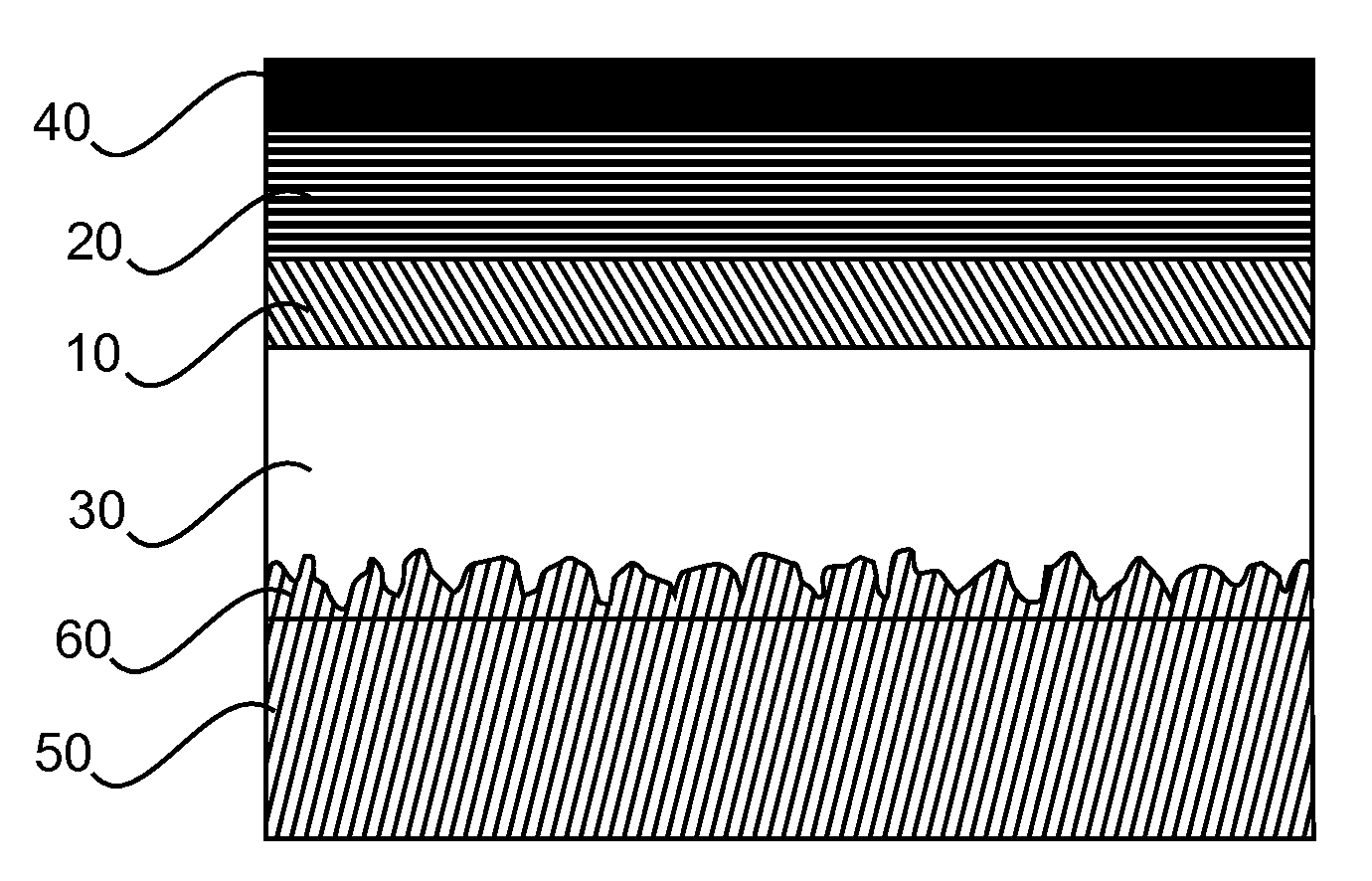 Light emitting device with improved internal out-coupling and method of providing the same