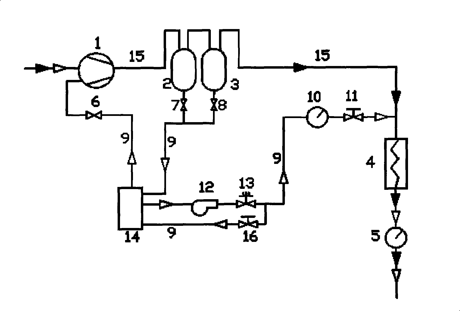 Testing device for detecting and controlling lubricating oil circulation rate of refrigerating system