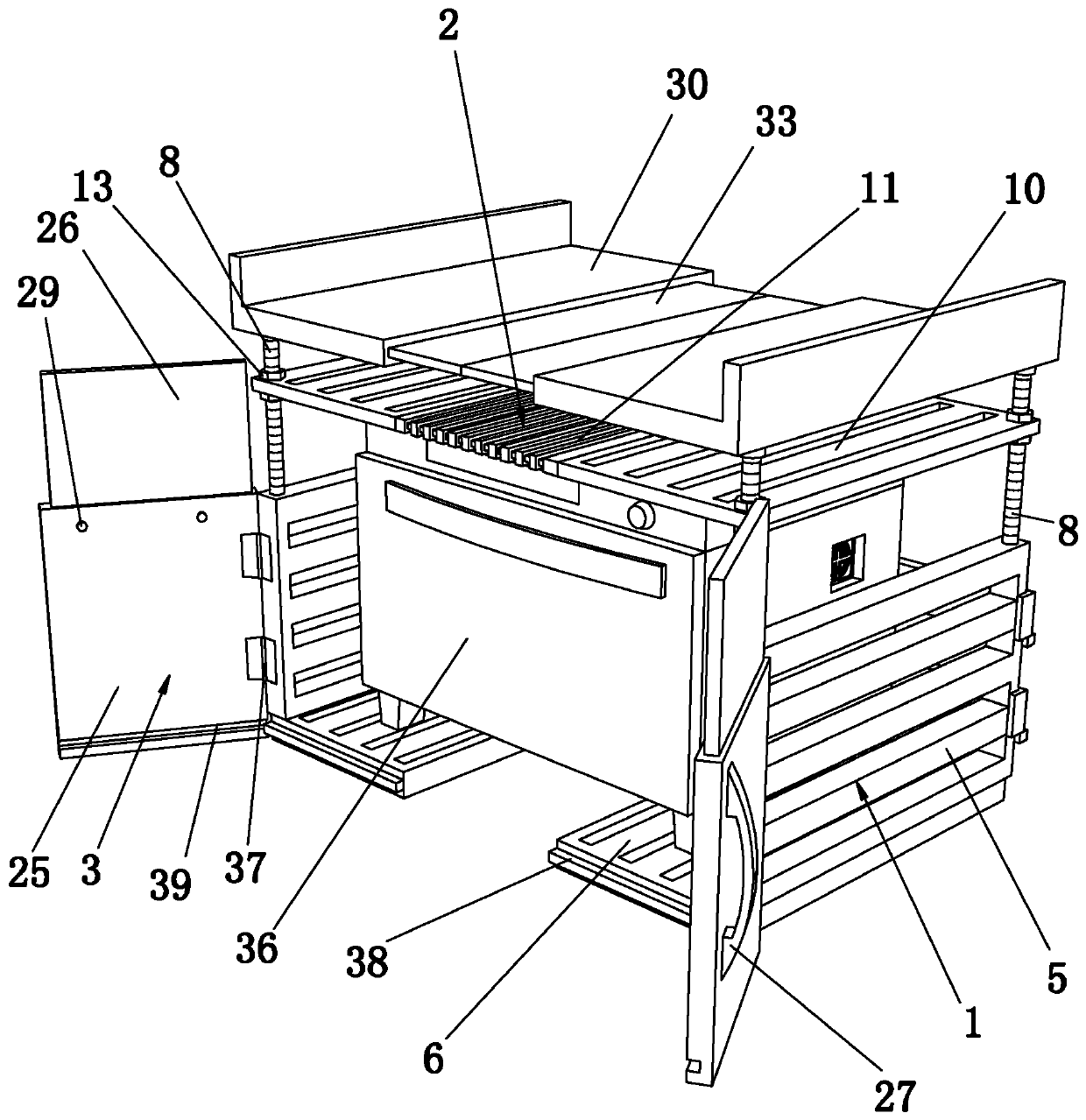 Adjustable protective cover for steam oven and mounting method thereof