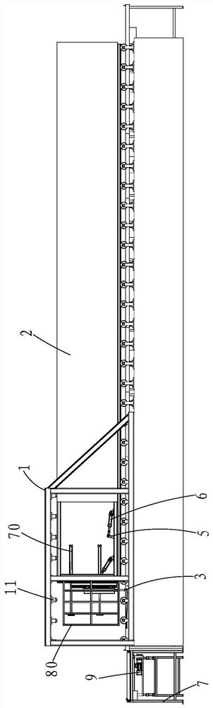 Automatic cargo loading and unloading system of back-opened container