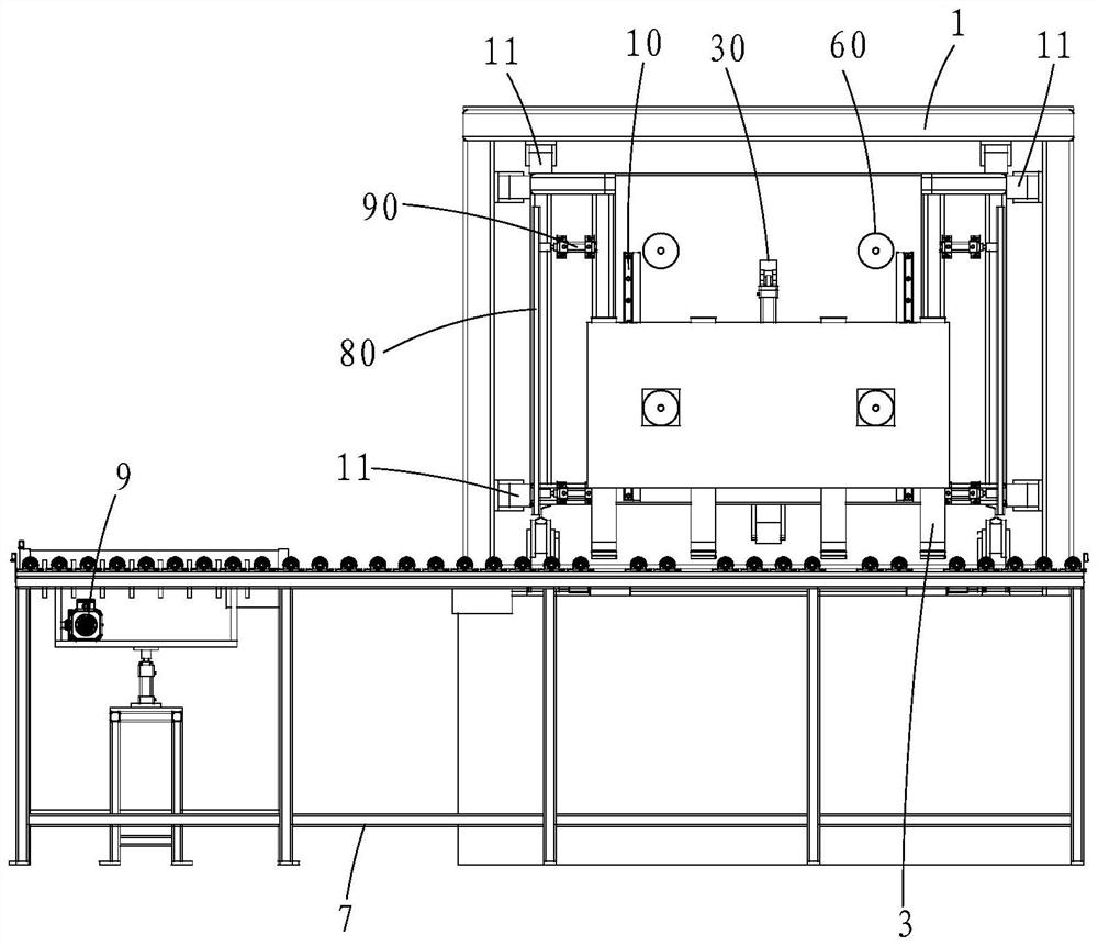 Automatic cargo loading and unloading system of back-opened container