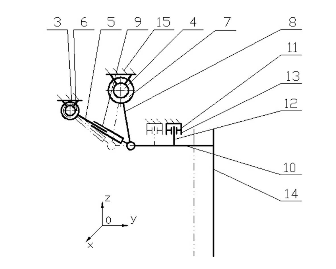 Spiral rocker guide rod composite hinge groove cam combination space mechanism for sliding-plug door