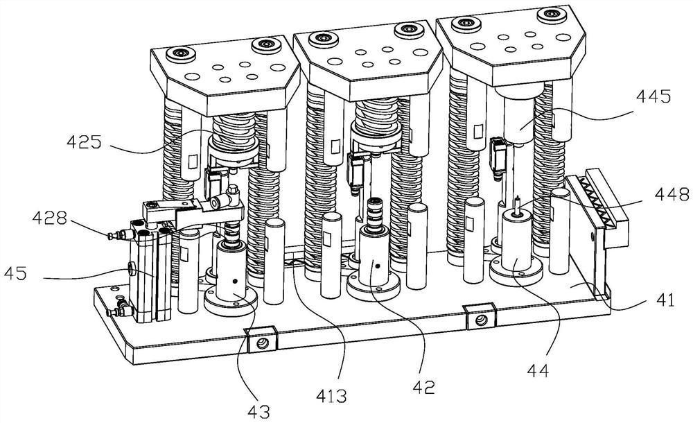 A probe type filling valve valve head assembly device and assembly method thereof