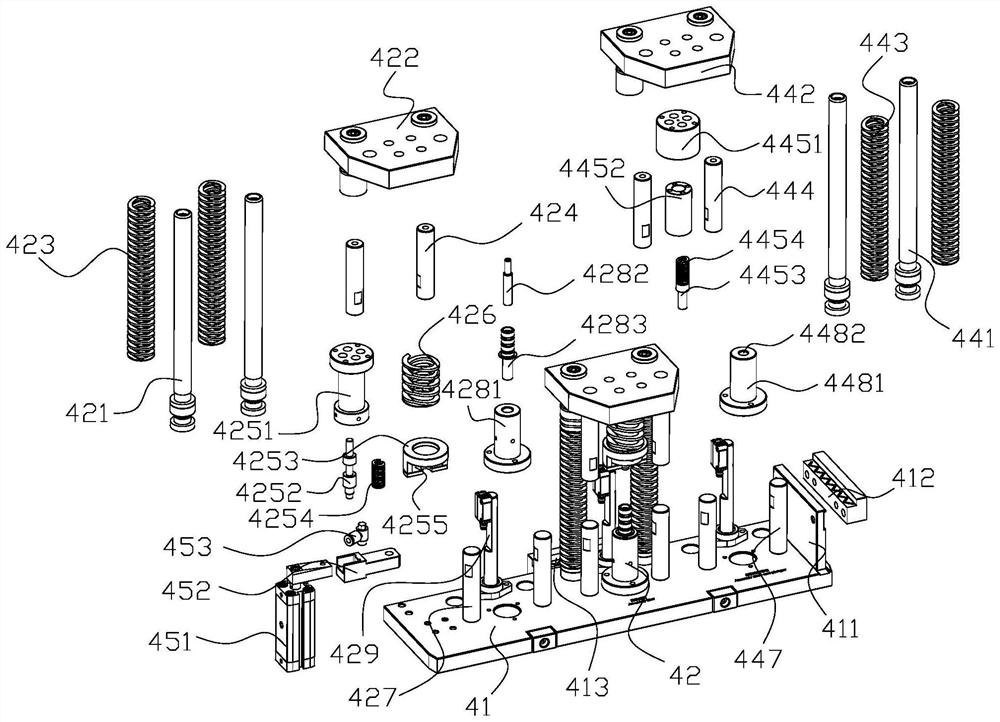 A probe type filling valve valve head assembly device and assembly method thereof