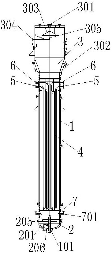 Hydrophobic white carbon production fluidized bed reactor capable of recycling materials