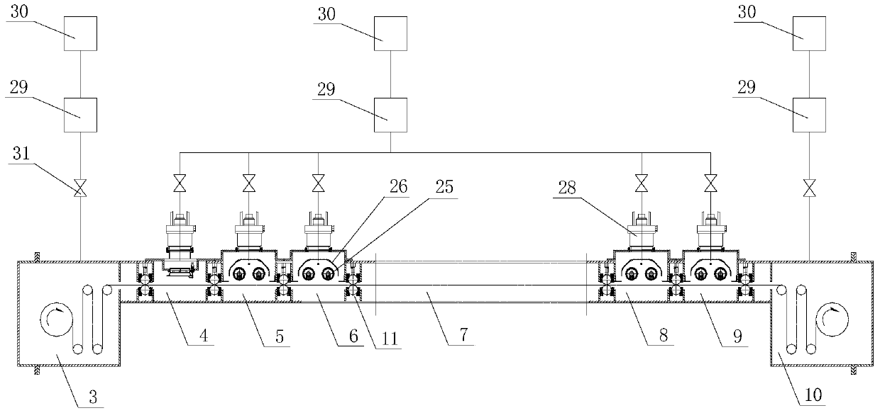 Coating device for solar heat absorbing film