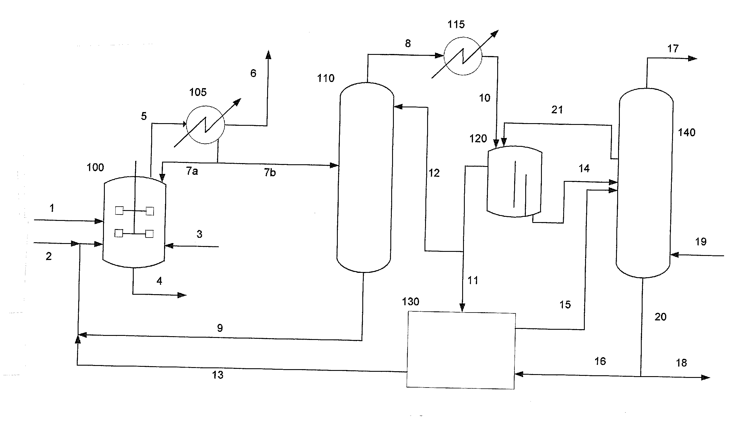 Dehydration of acetic acid by azeotropic distillation in the production of an aromatic acid