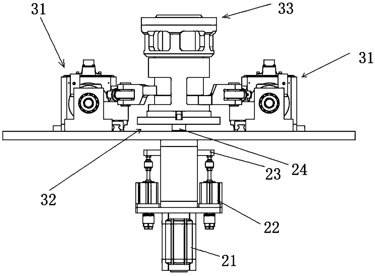 New-energy motor vertical head turning machine