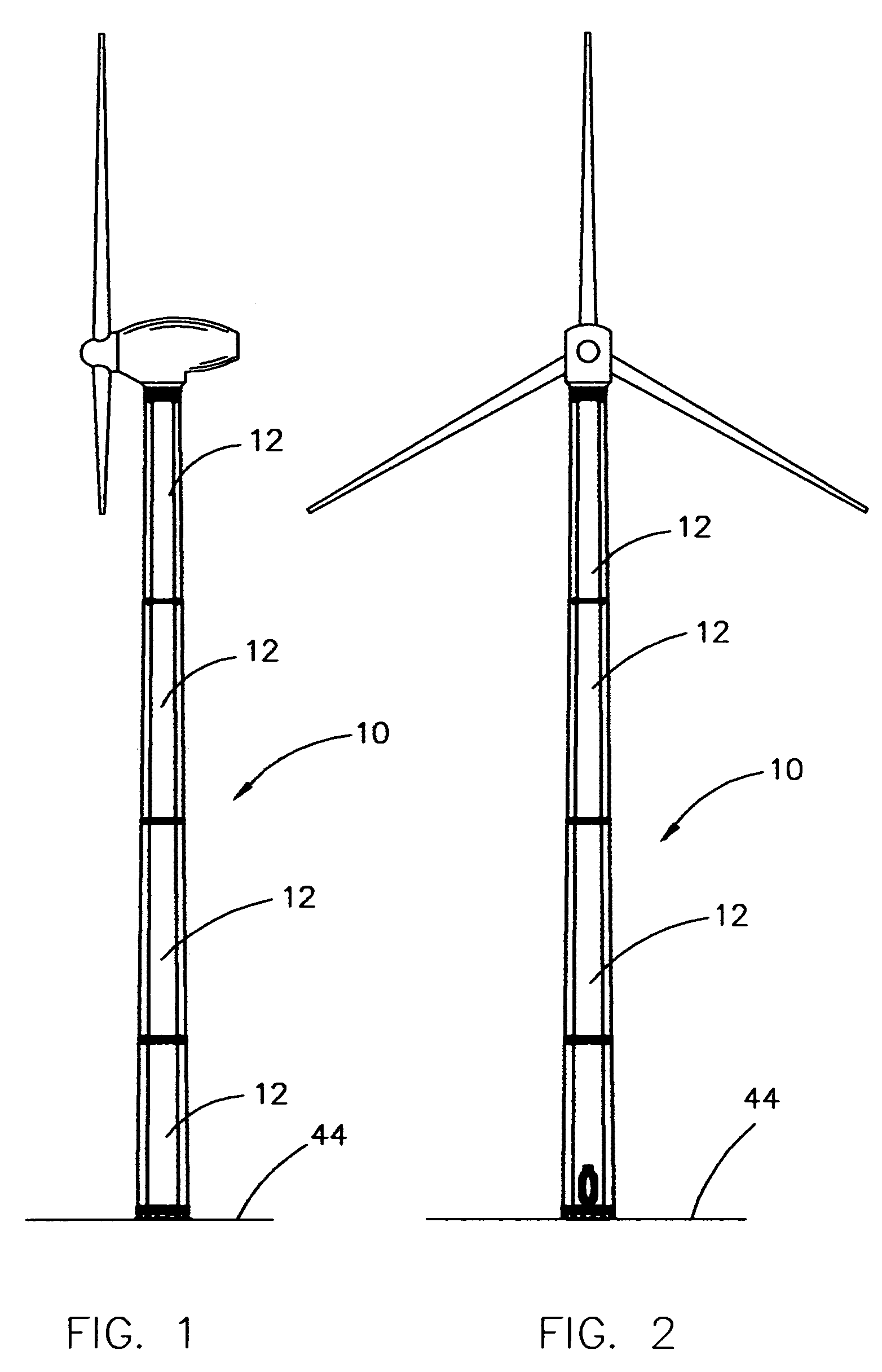 Means for securing the lower end of a wind turbine tower to a foundation