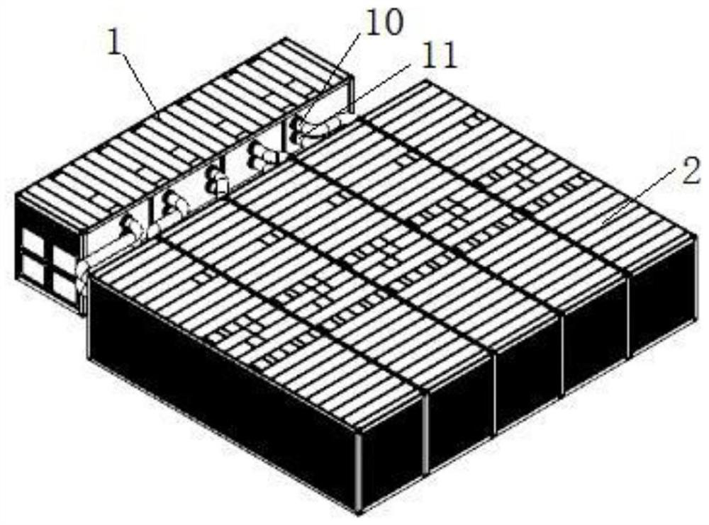 IDC container type refrigerating system based on 4 +1 framework and more than five thousand cold tons