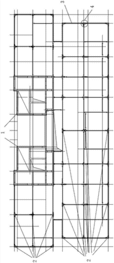 Steel reinforced concrete core tube and rectangular concrete filled steel tube special-shaped column structural system