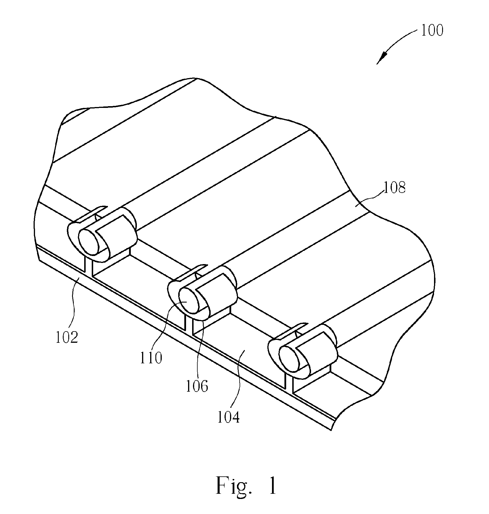 Clamp structure of an external electrode lamp