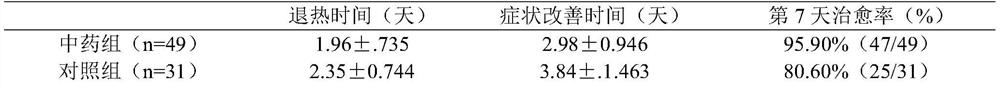 A kind of traditional Chinese medicine composition for treating influenza and its application