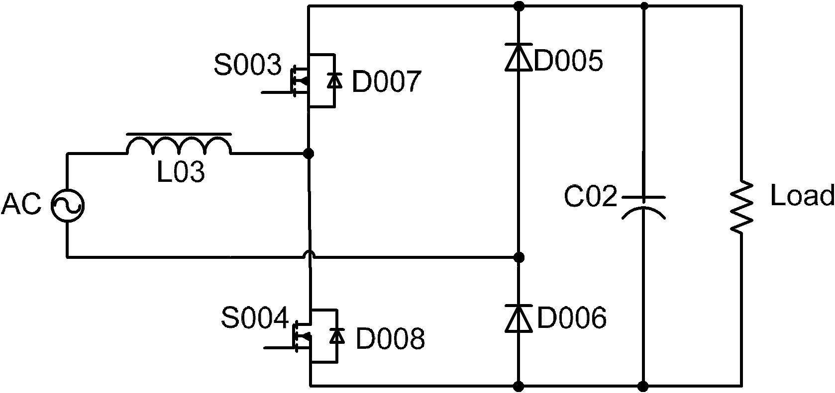 Combined switch and synchronous rectification circuit