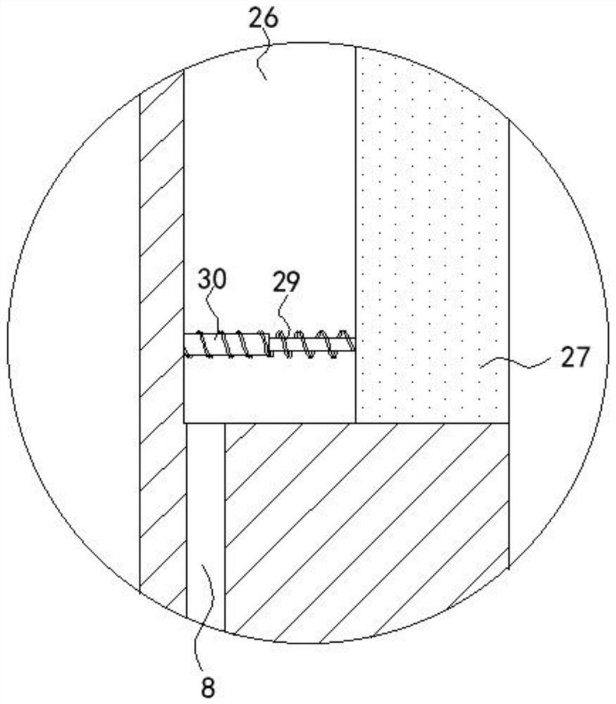 Battery mounting and fixing structure for battery box of new energy automobile