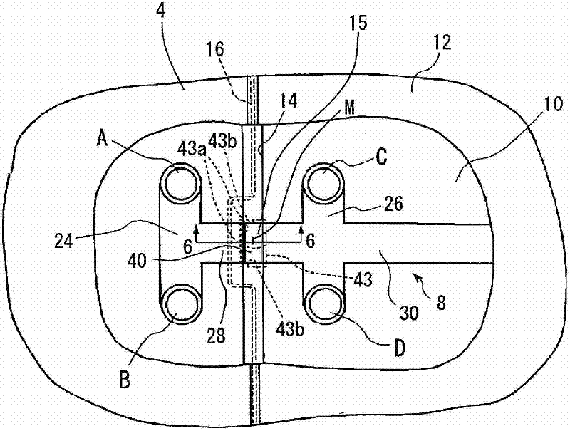 Load detection device mounting structure