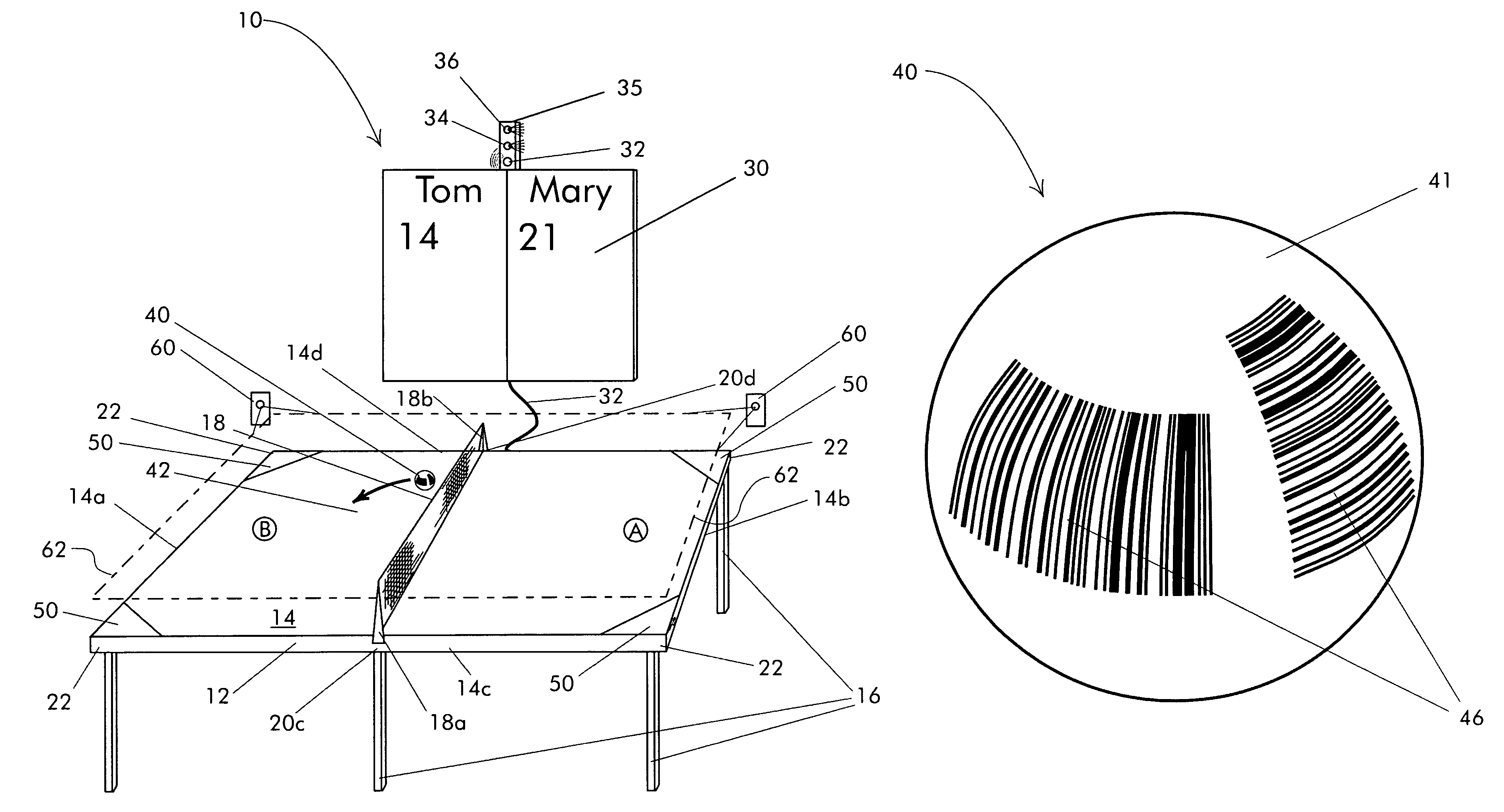 Electronic table tennis