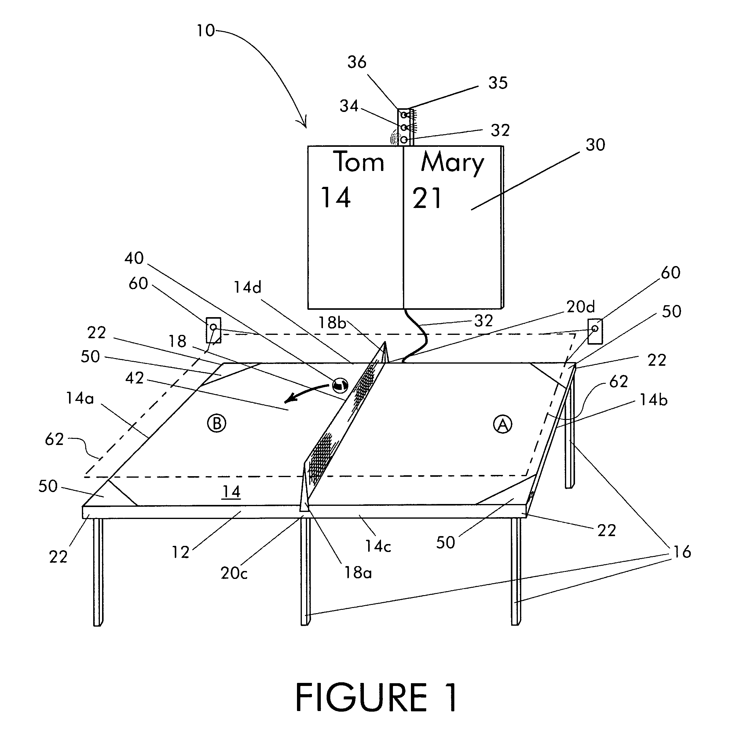 Electronic table tennis