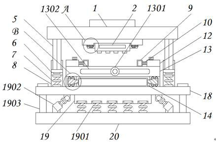 Stamping mold for metal fittings