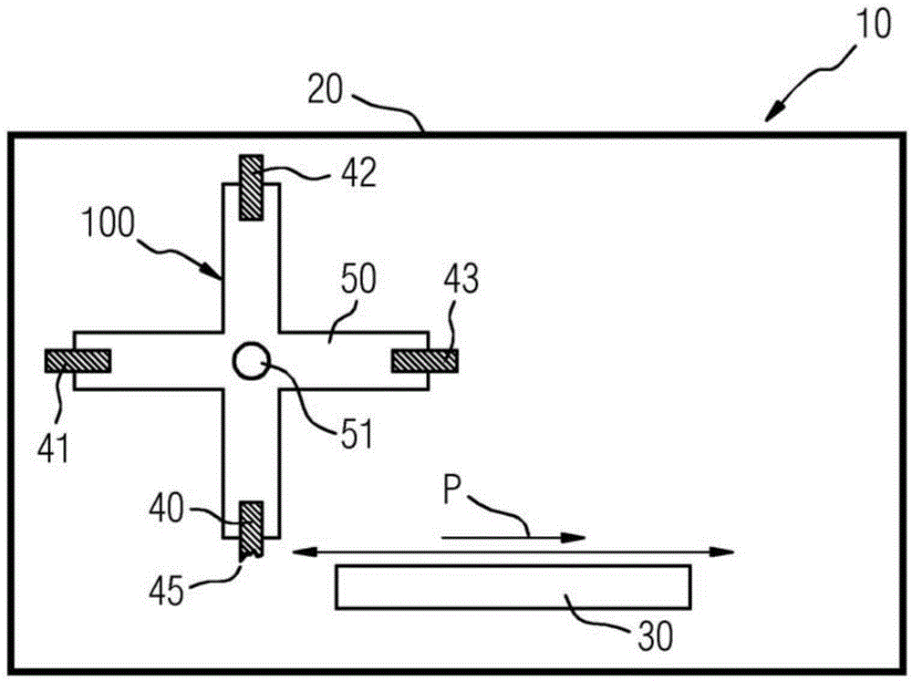 Arrangement for coating a powder