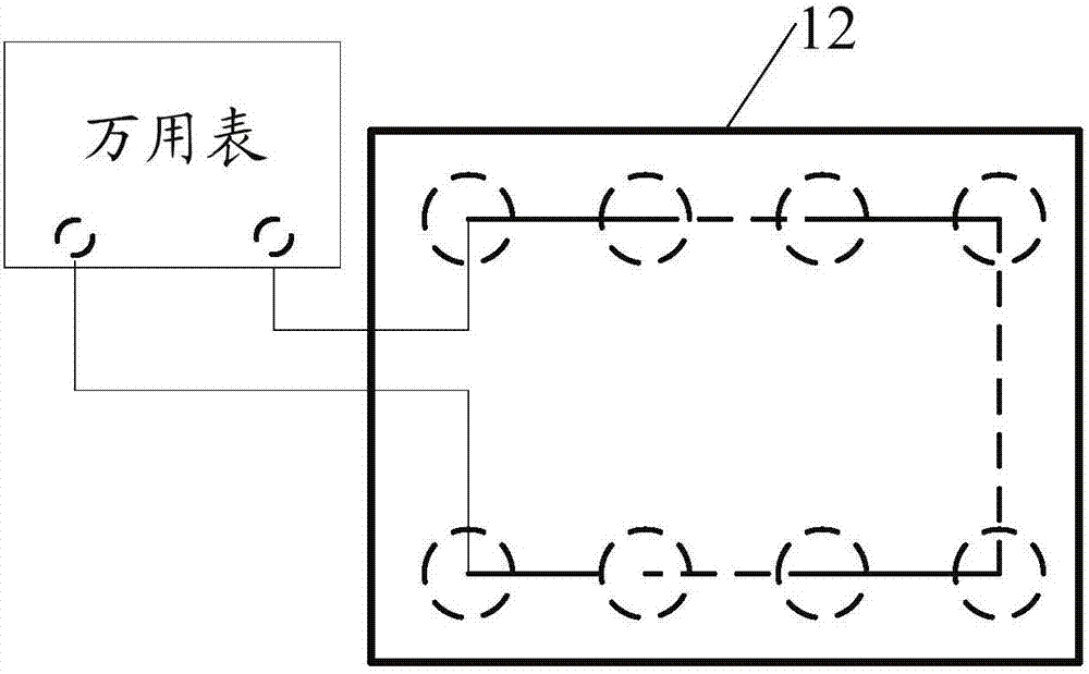 Integrated circuit test device and method for testing welding point by utilizing same