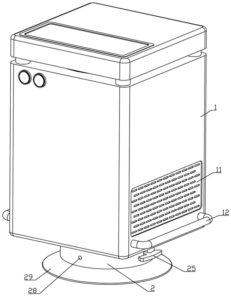 Anti-slip air purifier suitable for being fixedly used on table top of infant activity room