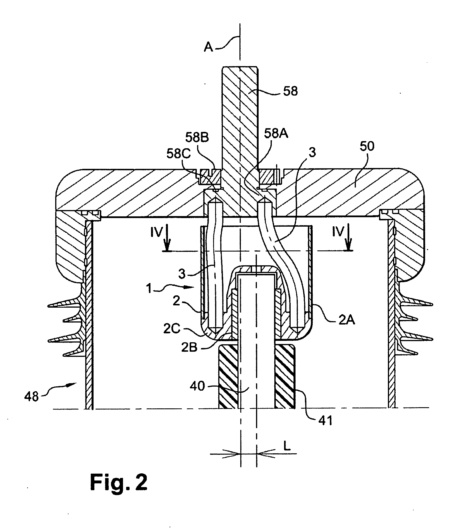 Electrical connection structure for a superconductive element