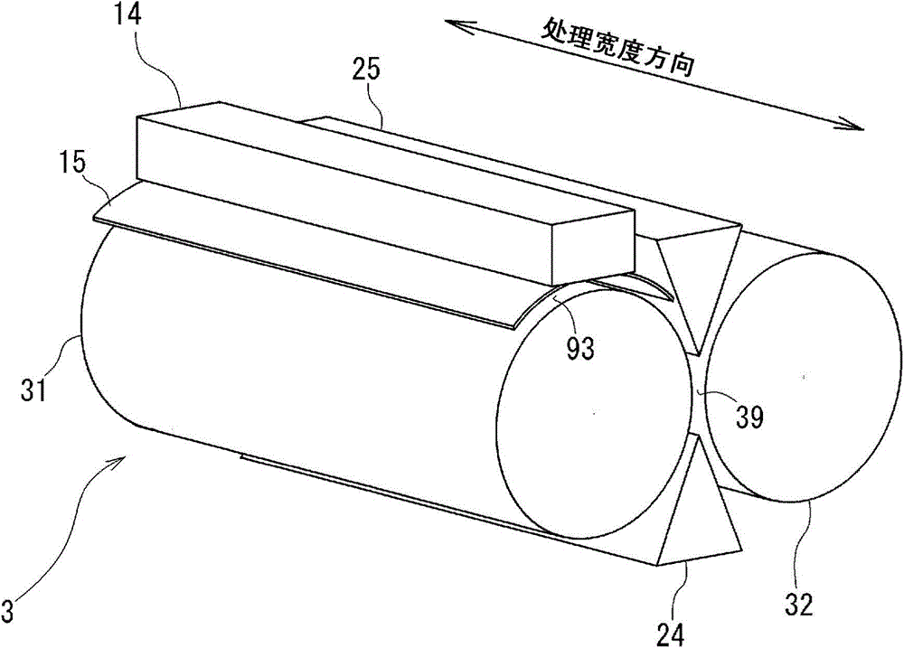 Membrane surface treatment method and device