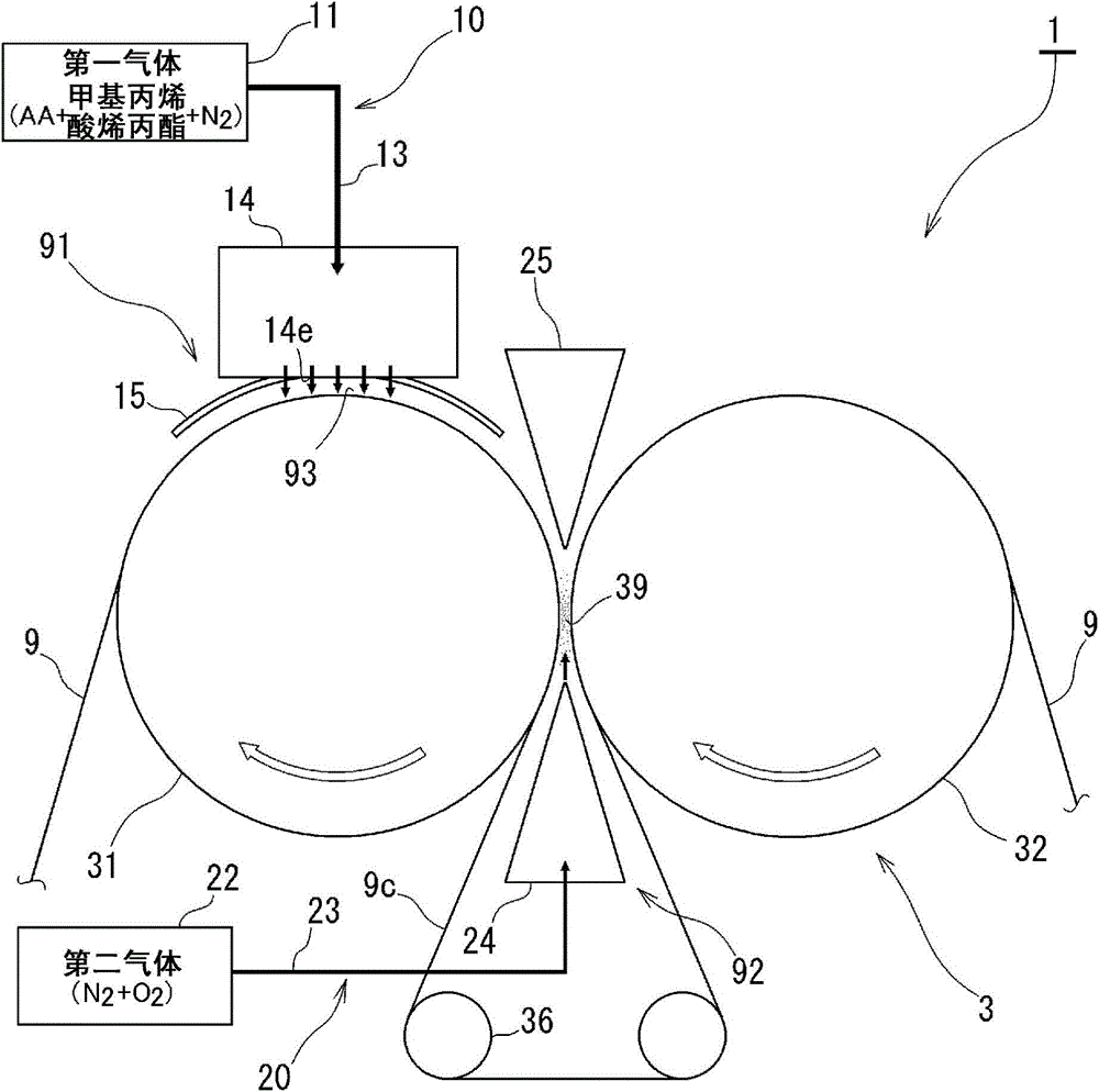 Membrane surface treatment method and device