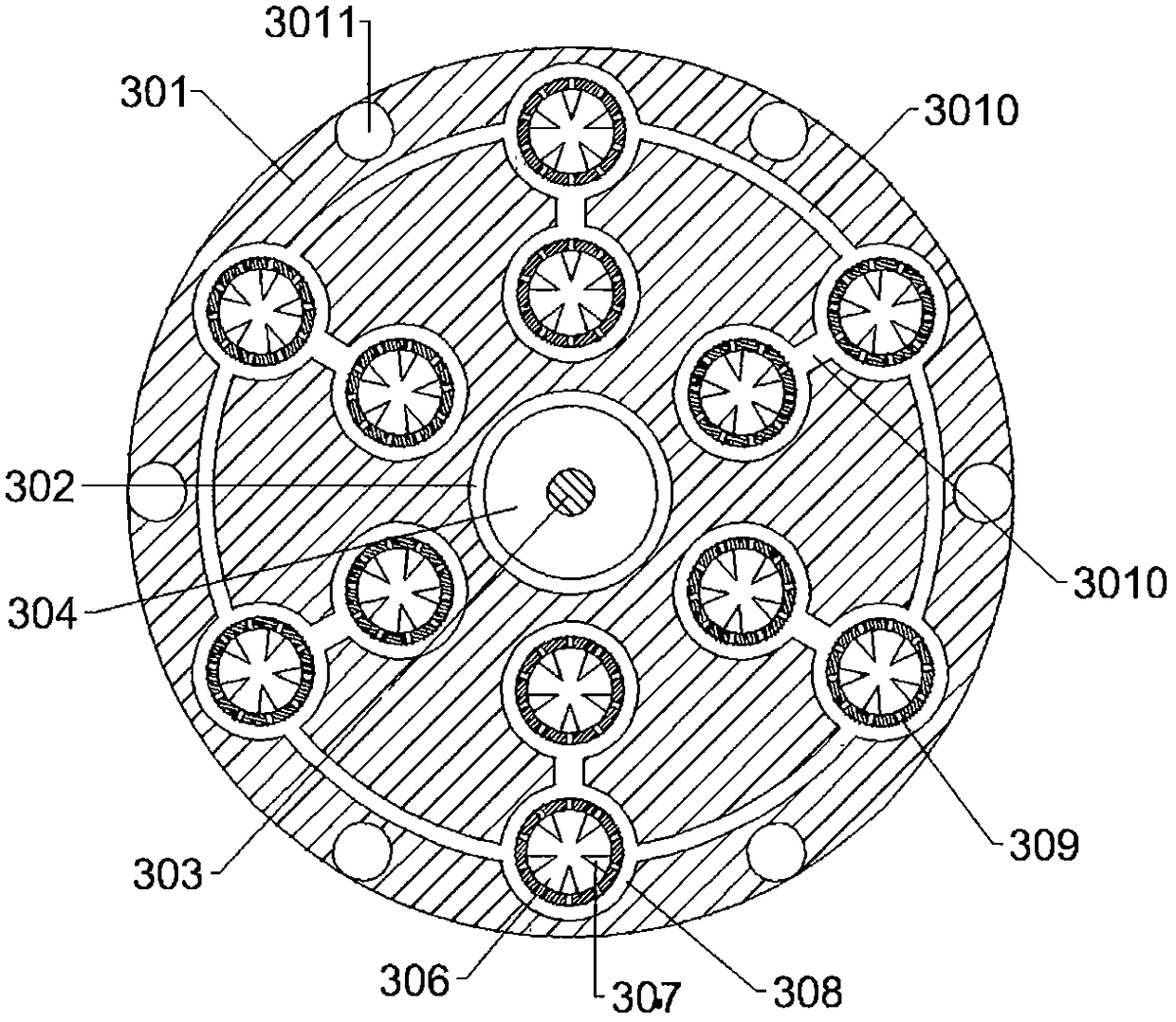 Integrated drying and smashing equipment with uniform drying function for peach gum production