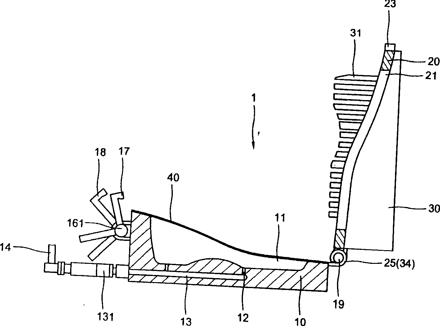 Method and apparatus for foam mould inner color painting polymerization