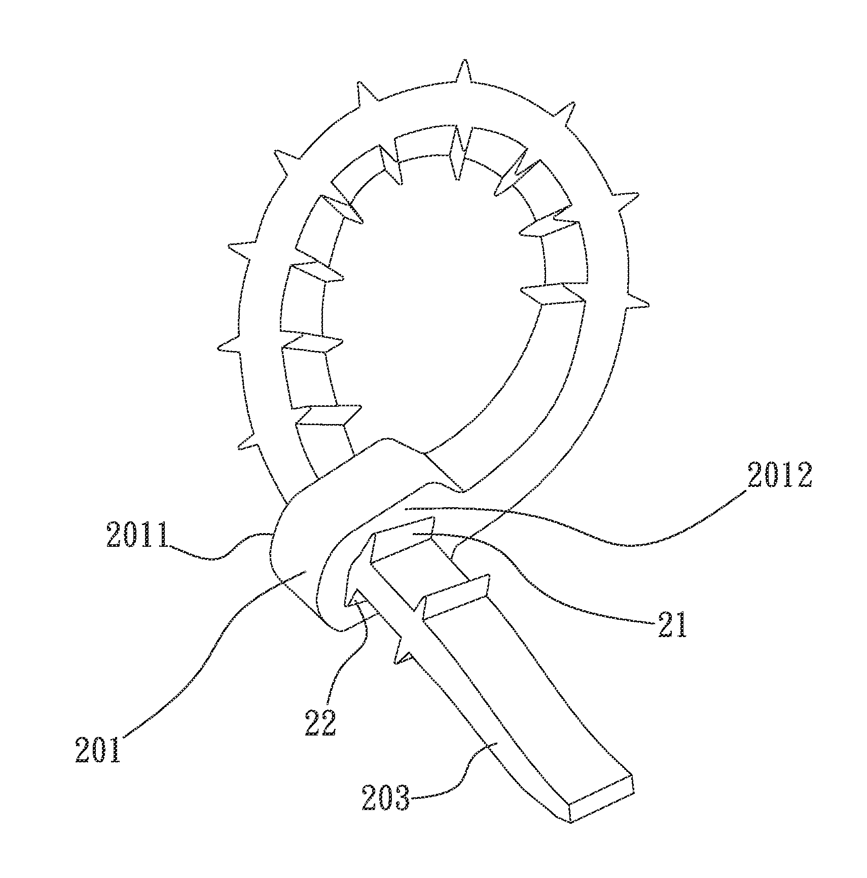 Tie strap structure