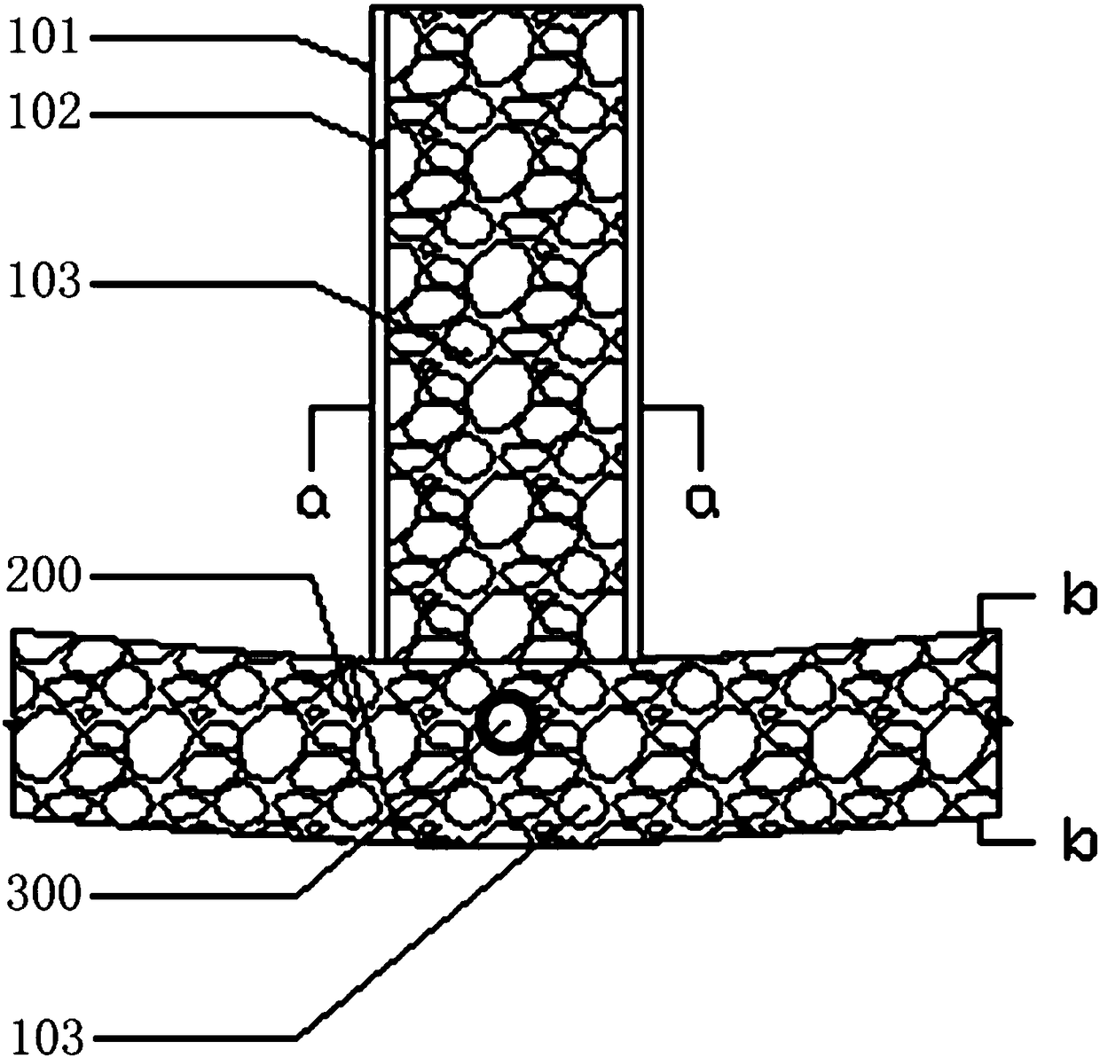 Seepage eliminating system for lowering tailing pond dam body seepage line by using mining barren rocks and construction method thereof