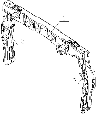 Installation structure for automobile radiator