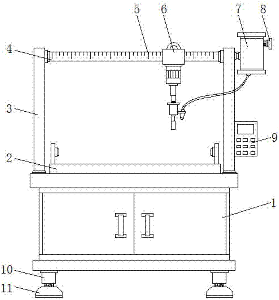 Cutting device for vehicle rubber pipe production