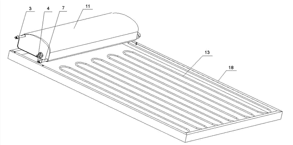 Efficient energy-collecting type flat solar water heater