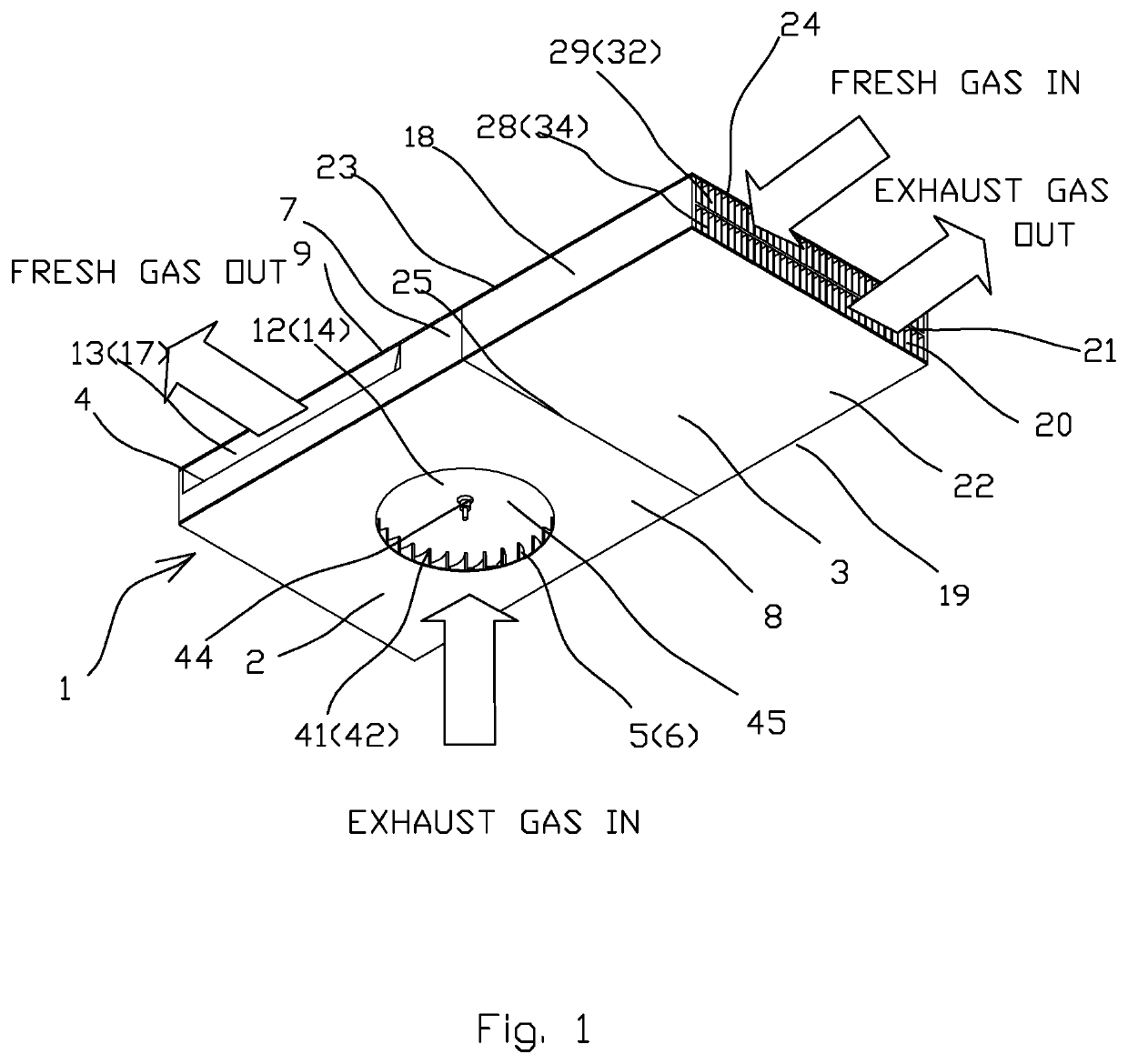 A compact heat recovery ventilation system