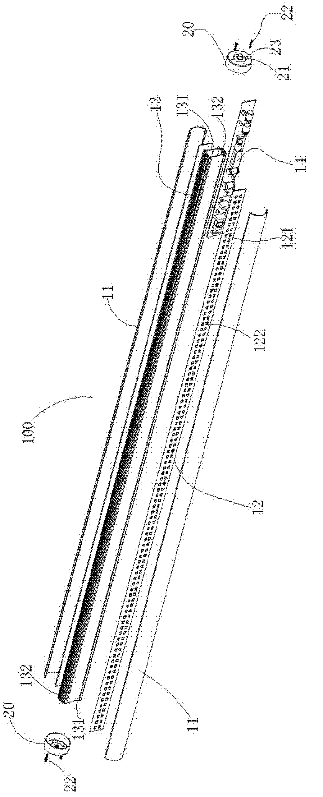 Double-sided T12 LED (light emitting diode) tube