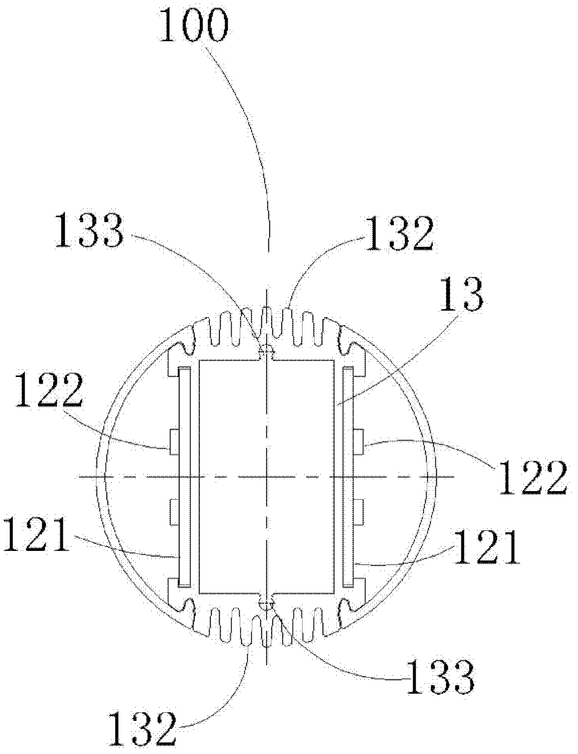 Double-sided T12 LED (light emitting diode) tube