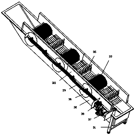 Automatic cleaning equipment for pleurotus geesteranus