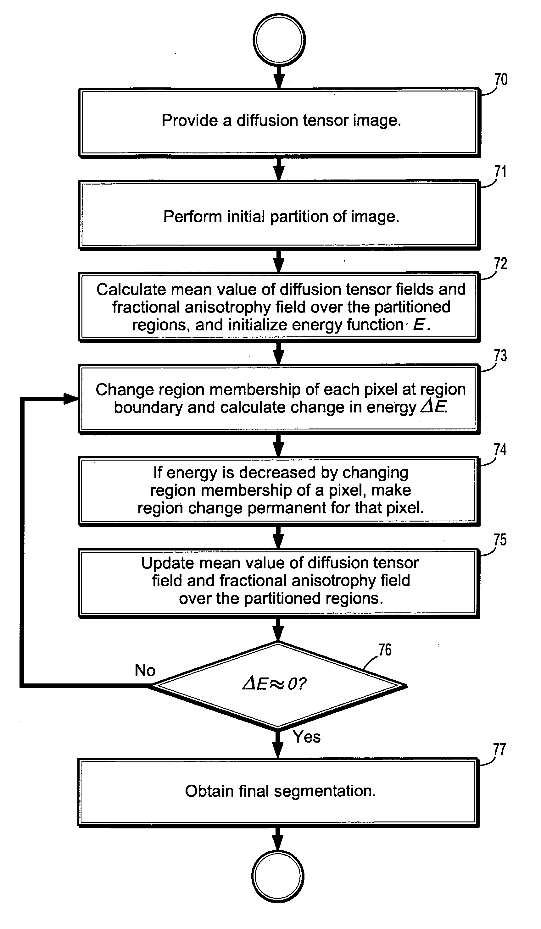 System and method for fast tensor field segmentation