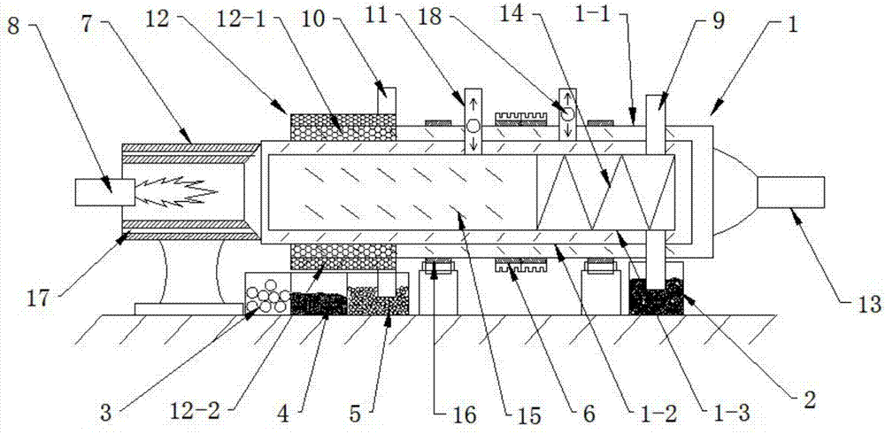 Intensive environmentally-friendly rotary S-shaped fertilizer production equipment