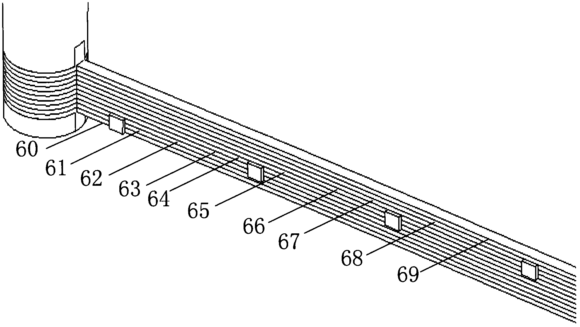 Folding-fan-type peritoneoscope gasless device