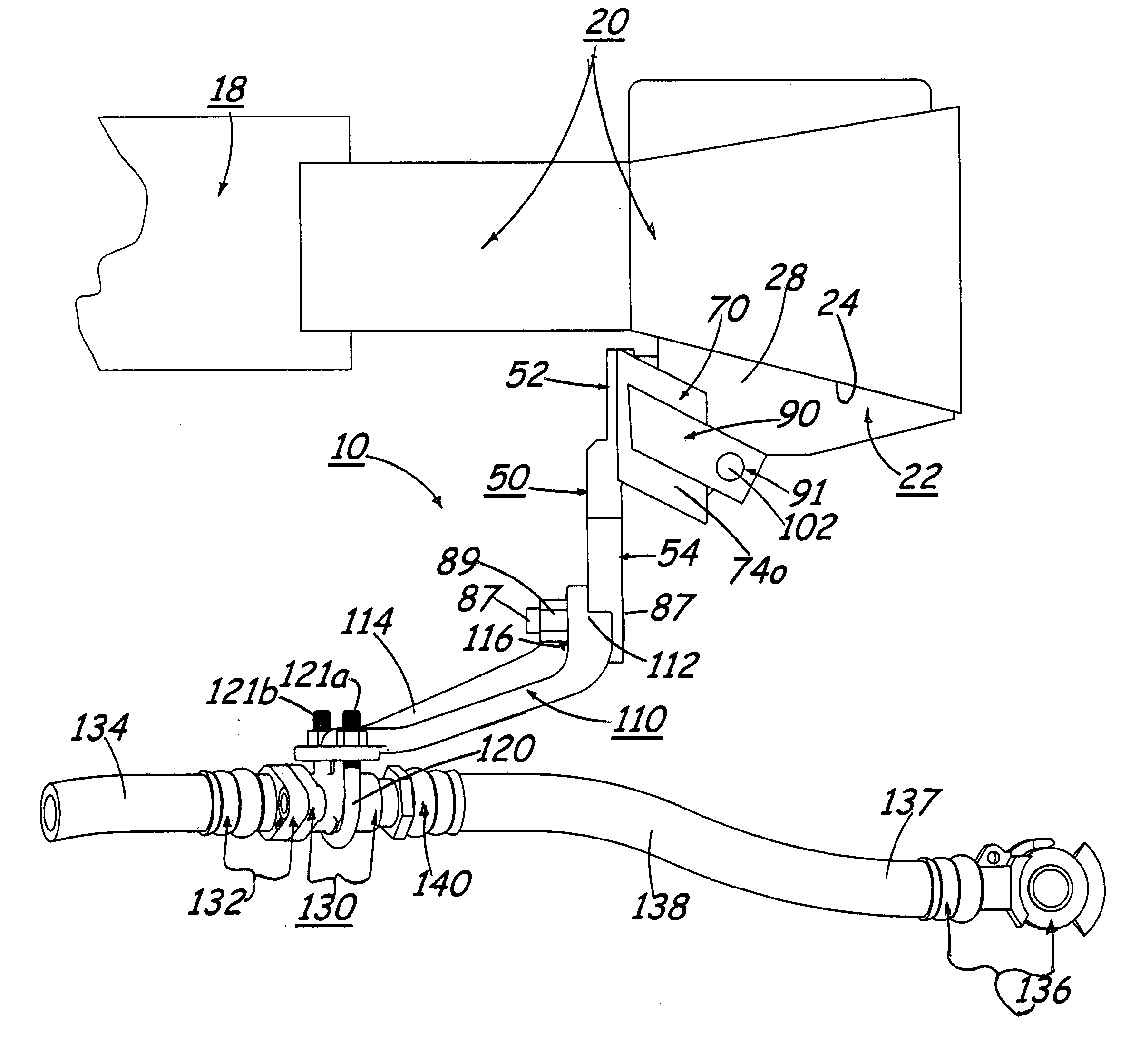 Trainline support bracket